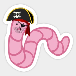 worm (pirate) Sticker